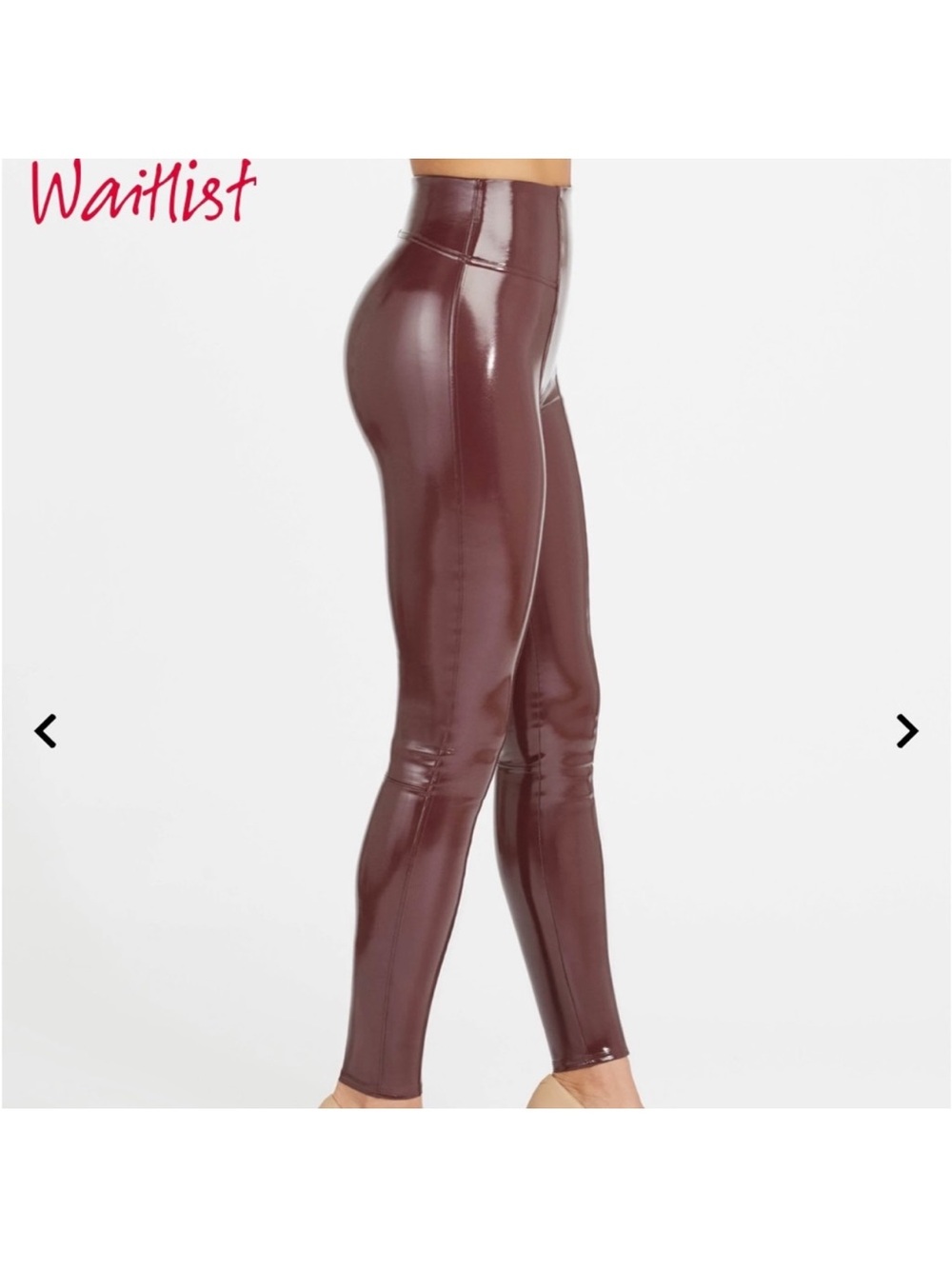 SPANX Faux Patent Leather Leggings Ruby - Picture 12 of 14